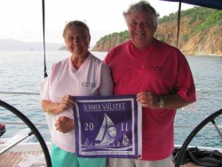 Walter & Vivian Carrigan won the Moorings charter in 2010 and celebrated in the BVI in 2011