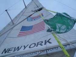 Clipper Race participant New York celebrated Summer Sailstice in the North Atlantic