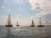 ND - Less wind but more sailors greeted the annual Lake Sakakawea Summer Sailstice celebreation.