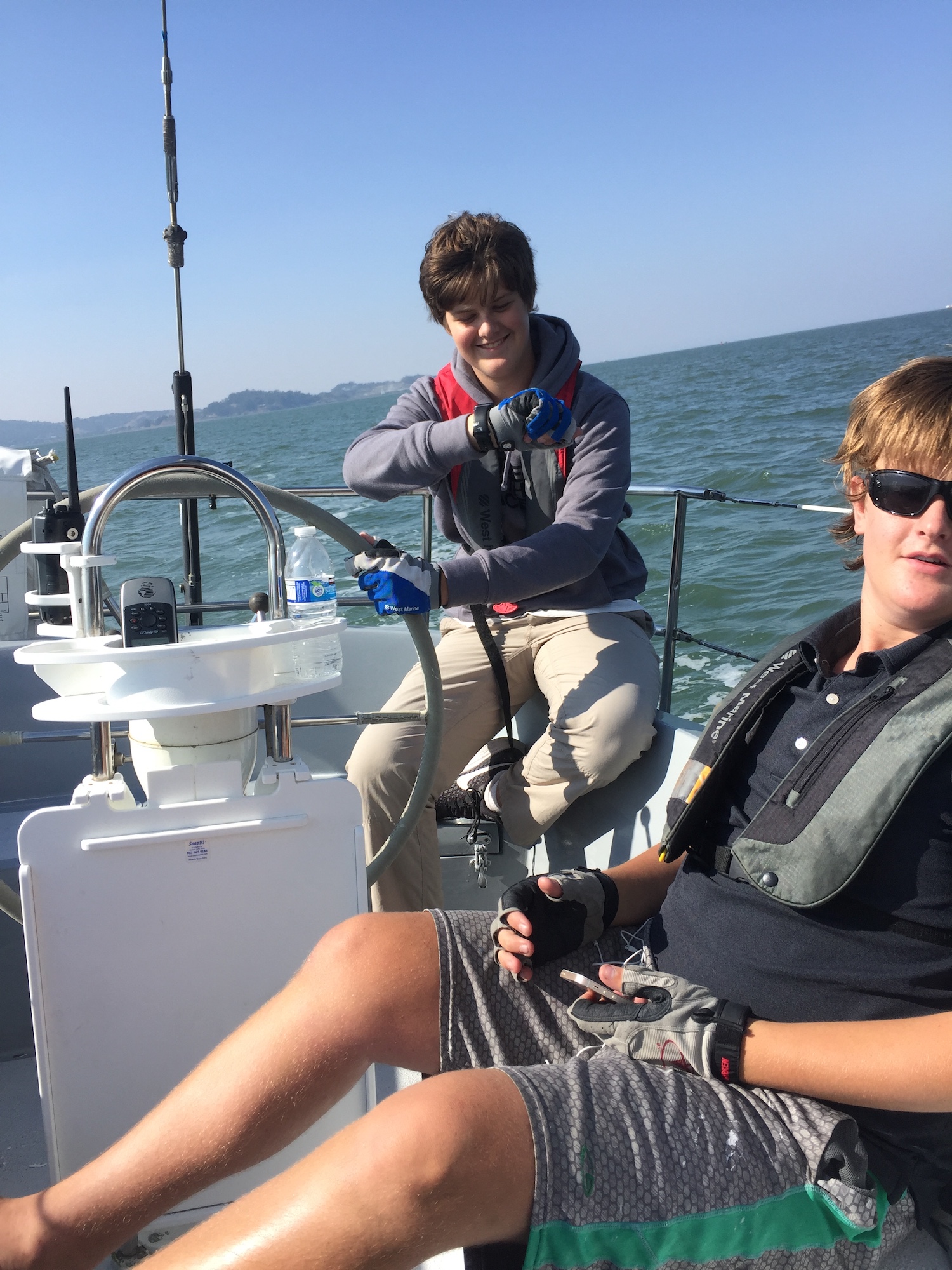 Luc &amp; Will aboard Island Girl