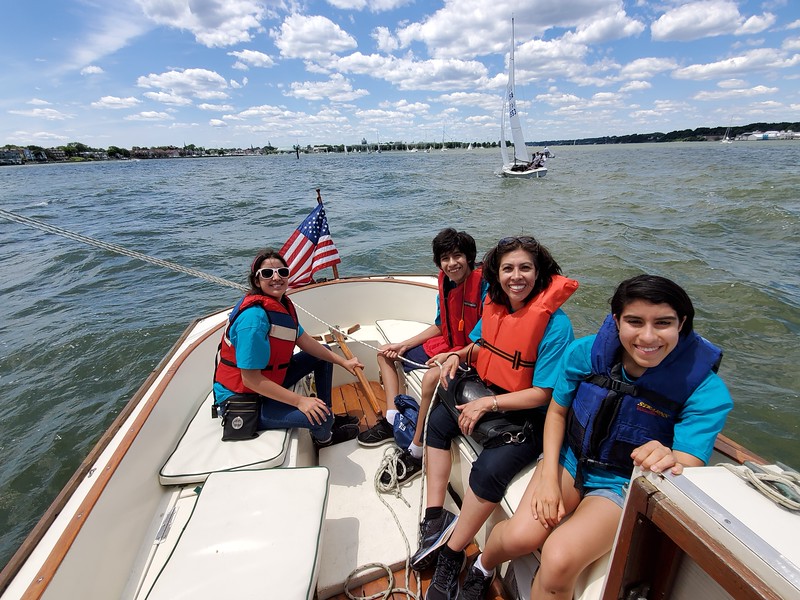 New sailors at Spinsheet's Take a Friend Sailing Day