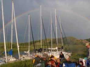 North Dakota - Inland sailors gather on Lake Sakakawea